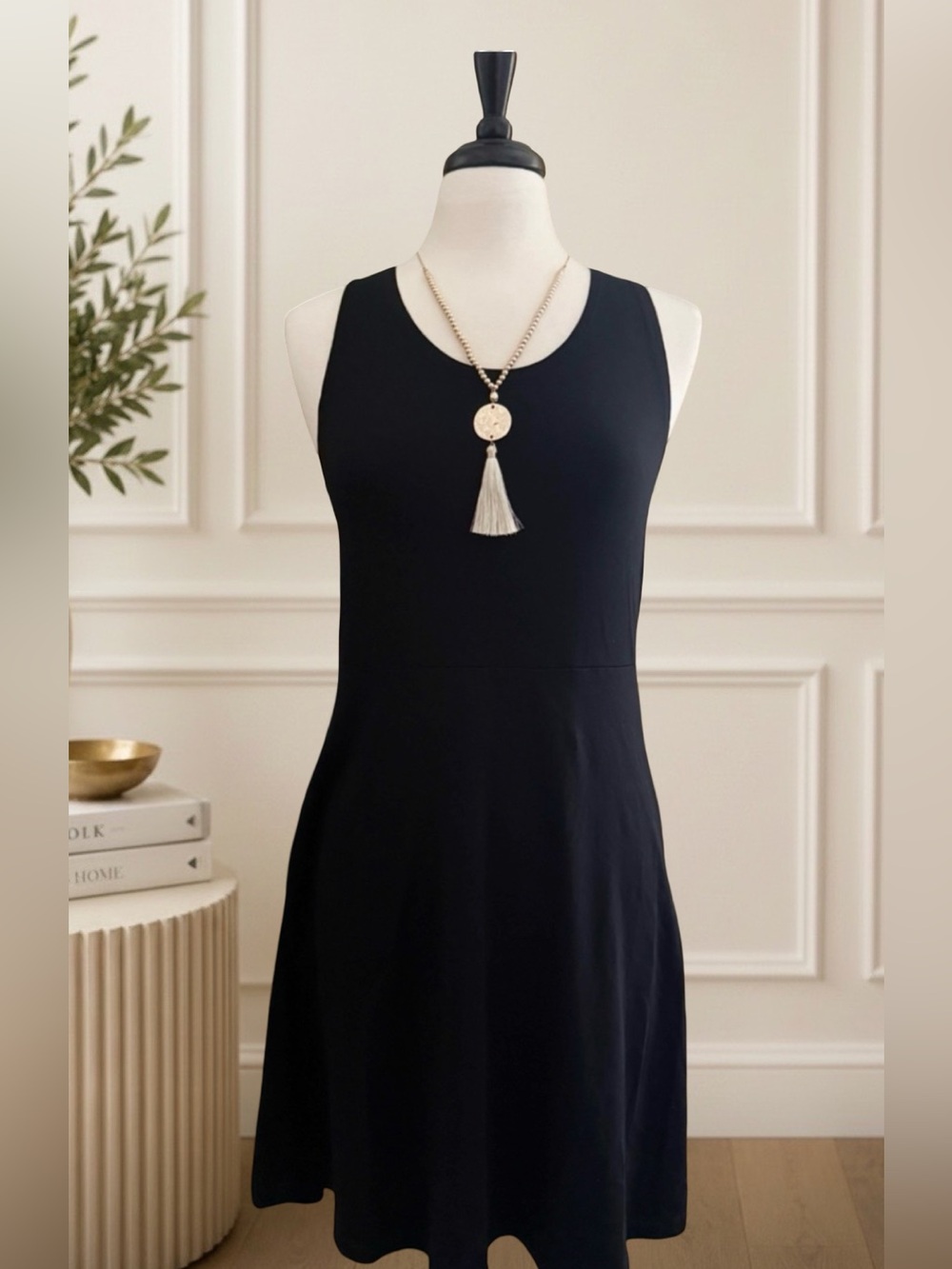 Gudrun Sjoden Dress Black Sleeveless A-Line Organic Cotton Stretch Tank Jersey - Picture 12 of 13